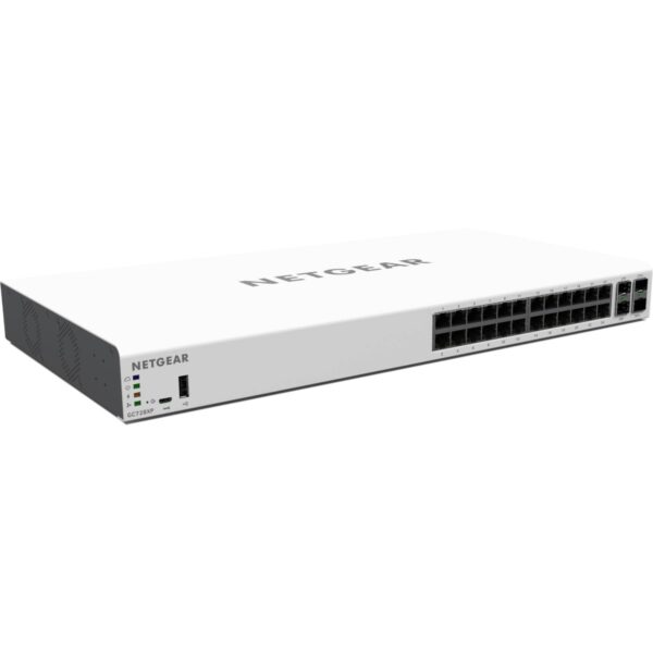 Netgear GC728XP 24-Port Gigabit Copper PoE+ + 2 Gigabit SFP Ports + 2 10G SFP+ Ports (PoE Budget 390W)