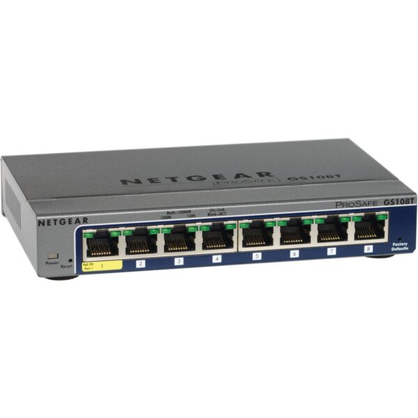 Netgear GS108T 8-Port ProSafe Gigabit Desktop Switch