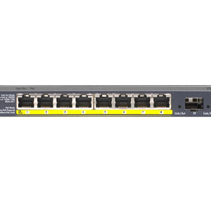 Netgear GS110TP 8-Port ProSafe Gigabit PoE Manage Desktop Switch + 2SFP (PoE Budget 46W)