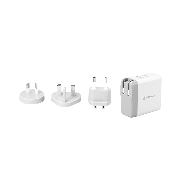 MicroPack MWC-236 Q3 Travel charger with 3 Changeable Plugs