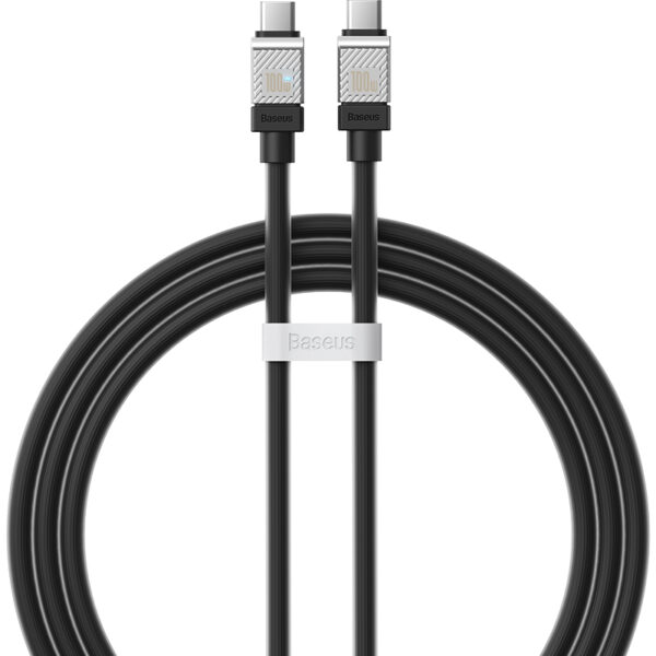 Baseus Cable 100W Type-C To Type-C CoolPlay Series Doublly-Wrapped Premium Quality Fast Charging Cable CAKW000301 2M Black - Image 2