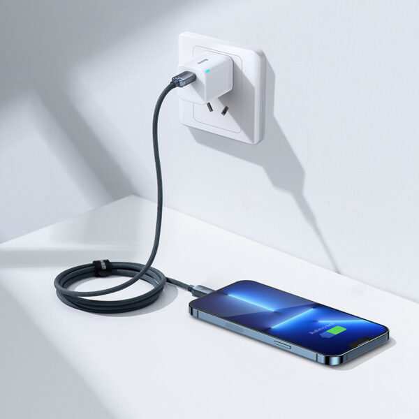 Baseus Crystal Shine Series 20W Fast Charging Type-C to Lightning For Iphone1.2m Data Cable Black CAJY000201 - Image 3