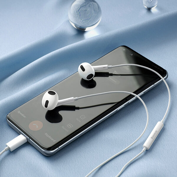 Baseus Earphone Encok lateral in-ear Wired Earphone H17 White NGCR020002 - Image 2