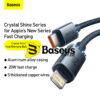 Baseus Crystal Shine Series 20W Fast Charging Type-C to Lightning For Iphone 2m Data Cable Black CAJY000301