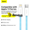 Baseus Dynamic Series 20W  Type-C to Lightning Fast Charging Data Cable 1m Blue CALD000003