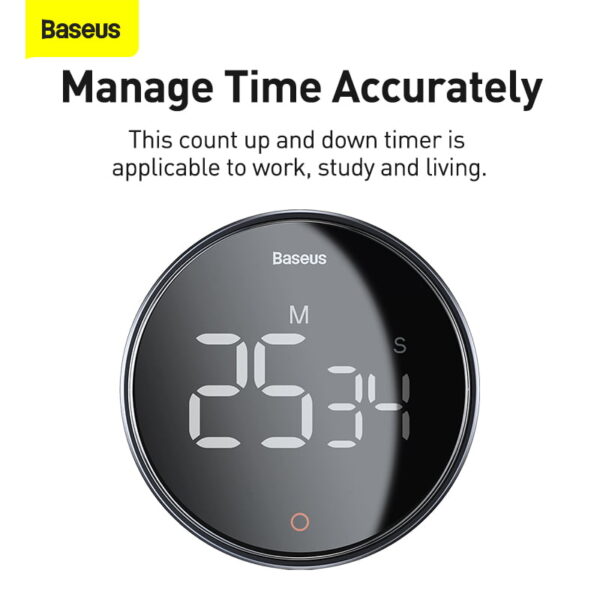Baseus heyo rotation countdown timer Pro Dark grey FMDS000013 - 3 Months replacement Warranty - Image 3