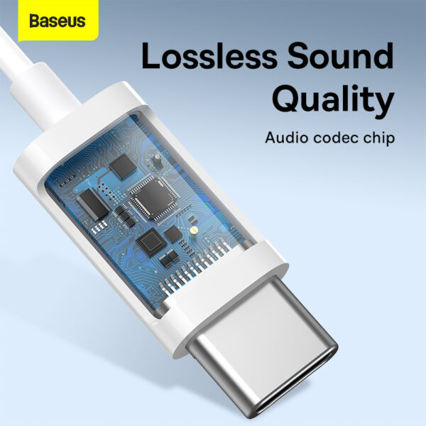 Baseus Encok Type-C lateral in-ear Wired Earphone C17 White NGCR010002 - Image 2