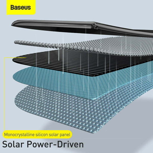 Baseus Smart Solar Power Wireless Car Mount Electric Holder Black SUZG000001 - Image 2