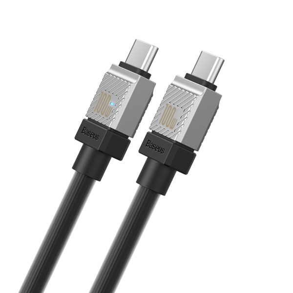 Baseus Cable 100W Type-C To Type-C CoolPlay Series Doublly-Wrapped Premium Quality Fast Charging Cable CAKW000301 2M Black - Image 3
