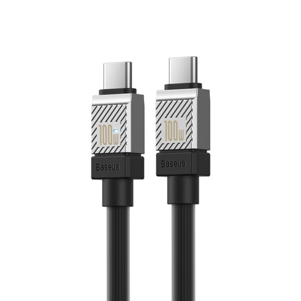 Baseus Cable 100W Type-C To Type-C CoolPlay Series Doublly-Wrapped Premium Quality Fast Charging Cable CAKW000301 2M Black - Image 4