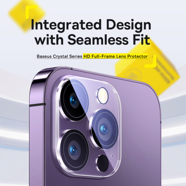 BASEUS Full Frame Camera Lense Protector For Iphone 16 16 PLus 2Pcs Crystal Series  P6001206B201-01 - Image 8