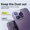 BASEUS Full Frame Camera Lense  Protector For Iphone  15 Pro 15 Pro Max 2Pcs Crystal Series -P6001205T201-02