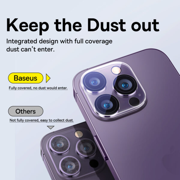 BASEUS Full Frame Camera Lense Protector For Iphone 16 16 PLus 2Pcs Crystal Series  P6001206B201-01