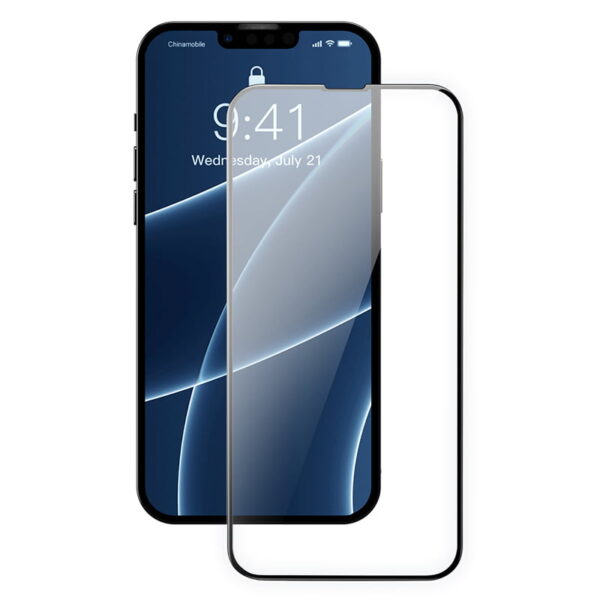 Baseus Full-glass Tempered Glass Film For iPhone 13mini 5.4inch 2021 2pcs pack With Pasting Artifact  Black SGQP010001
