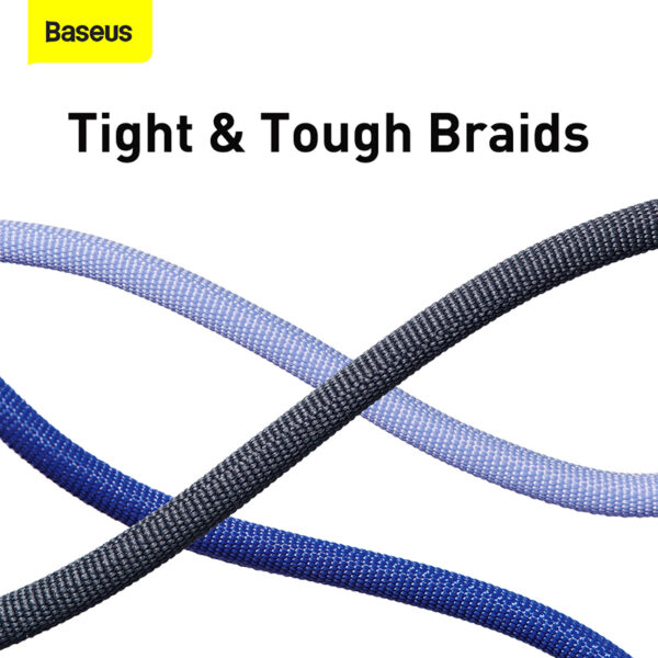 Baseus Type-C to Type-C 100W Crystal Shine Series Fast Charging Data Cable  2m Black CAJY000701 - Image 5
