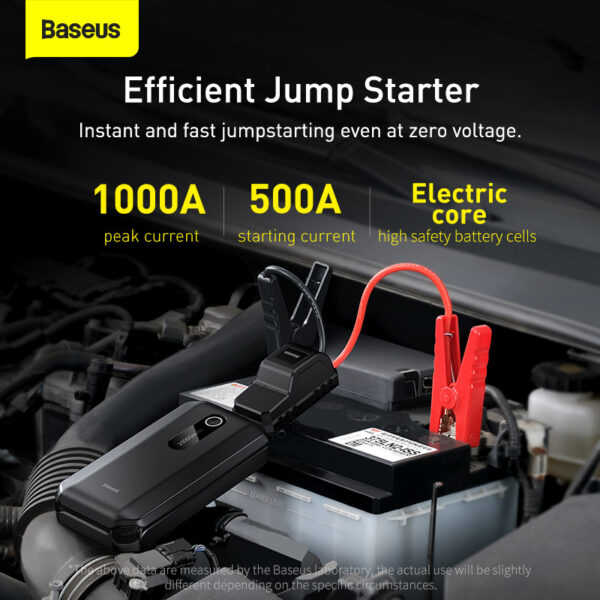 Baseus Super Energy Air Car Jump Starter 10000mAh Peakcurrent 1000A Black - Image 5