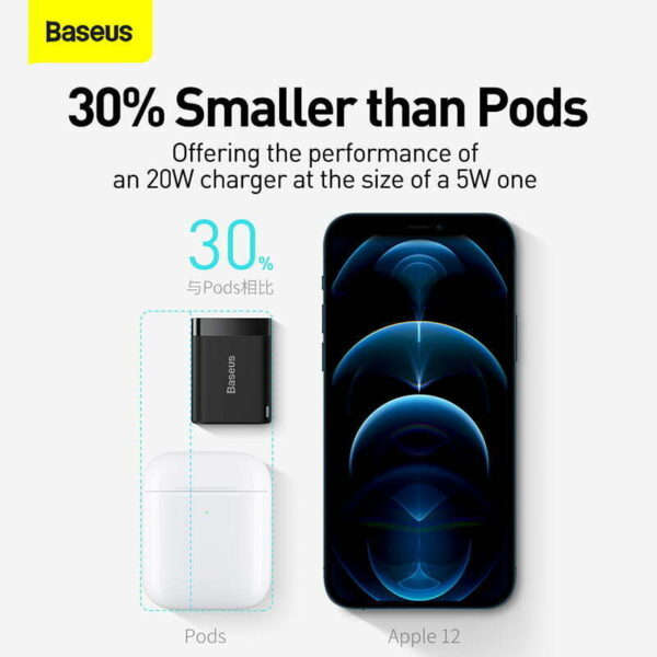 Baseus Super Si Pro Quick Charger 1C 20W CN Black CCSUPP-A01 - 3 Months Replacement Warranty - Image 11