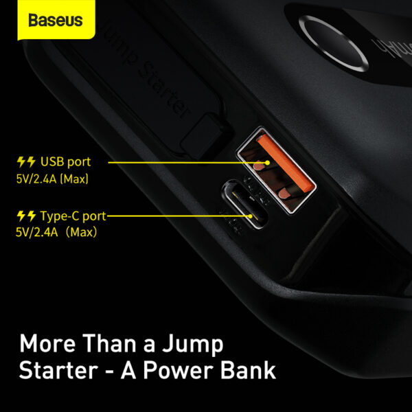 Baseus Super Energy Air Car Jump Starter 10000mAh Peakcurrent 1000A Black - Image 3