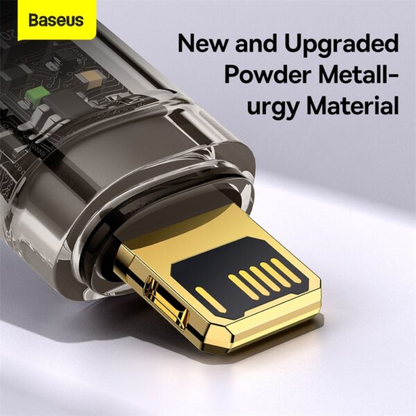 Baseus Cable Usb To Iphone Lightning Explorer Series Auto Power-Off Fast Charging Data Cable  For Iphone 2.4A  CATS000401 Black- 1M - Image 5