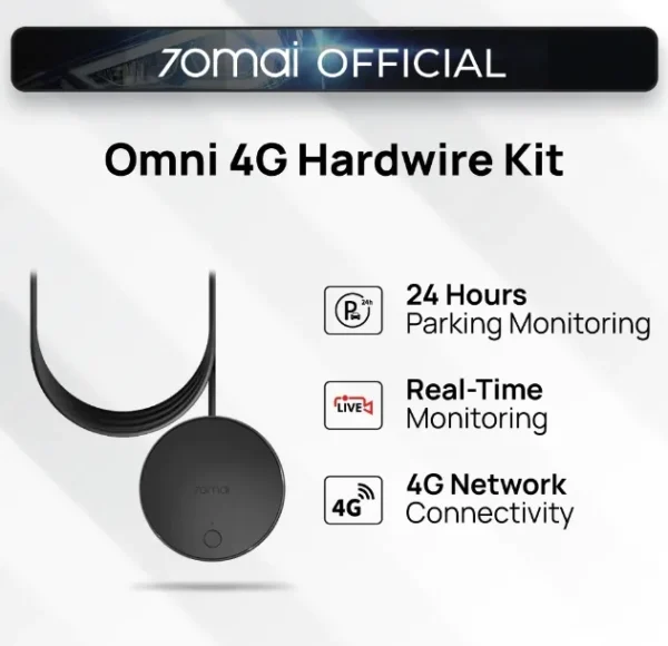 70Mai 4G Hardware Kit  Real For Time GPS Remote Monitoring & Parking Surveillance