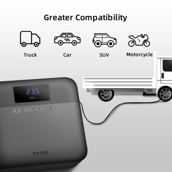 70mai Car Air Compressor Lite 70mai Portable Electric Car Air Pump Mini compressor Tire Inflator - Image 3