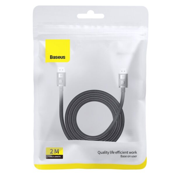 Baseus High Definition Series Displayport 8K to Displayport 8K Cable 2m Cluster Black -B00633706111-02 - Image 4