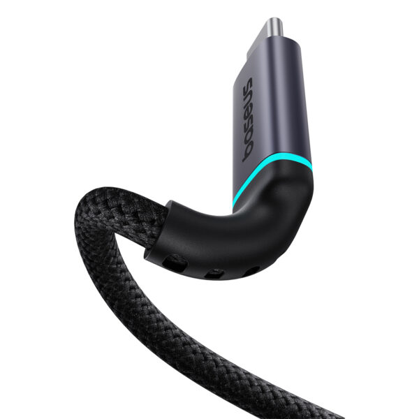 BASEUS Type-C Female to Type-c Male Extension Cable 4K 60Hz Clarity  10Gbps Braided Fast Charging Cable 1m Black -B0063370C111-01 - Image 5