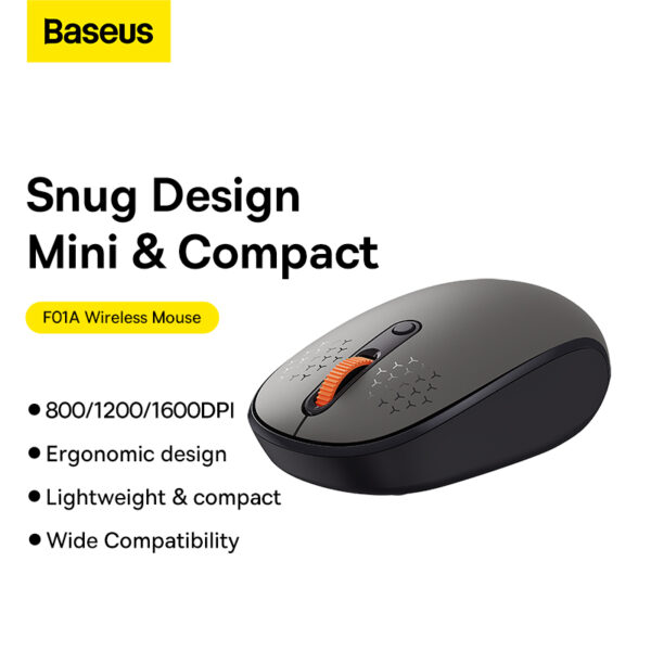 Baseus Mouse  F01A Wireless Mouse Frosted Gray  B01055502833-00