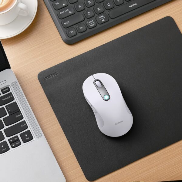 Baseus F02 Ergonomic Wireless Mouse（without Battery）Moon White B01055505211-01 - Image 4