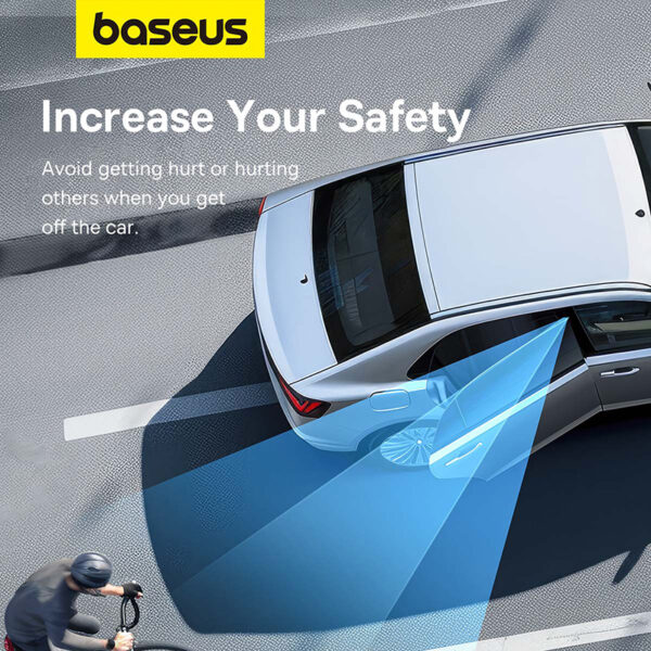 BASEUS Blind Spot Mirror For Car Backseat Rearview Mirror  With Safety Hammer Wide Viewing Angle  -C11537200111-00 - Image 2