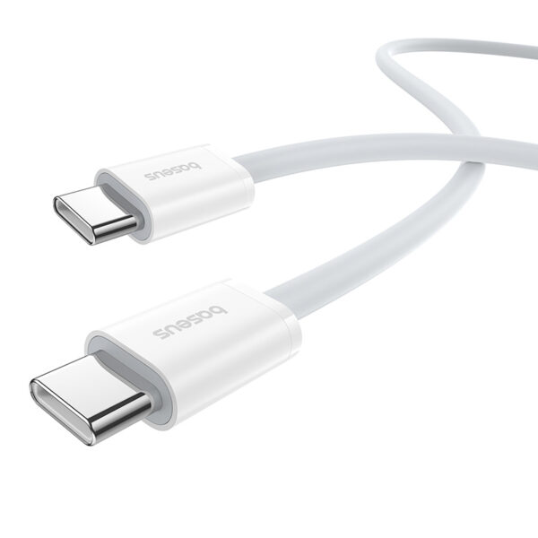 BASEUS Cable For Iphone 15 Pro 15 Pro Max Series  Superior Series 2 Fast Charging Data Cable Type-C to Type-C PD 30W Charging Cable 1m White P10365200211-00 - Image 3