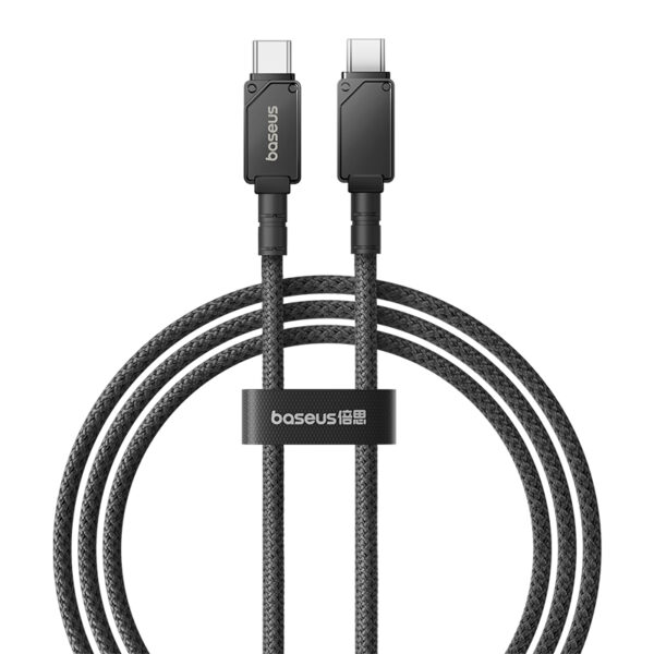 BASEUS Cable Type-C to Type-C 100W Premium Unbreakable Series 1m Fast Charging Braided Data Cable - Cluster Black P10355800111-00 - Image 3