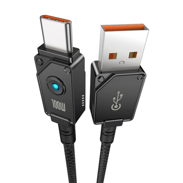 BASEUS Cable USB to Type-C 100W Premium Unbreakable Series 1m Fast Charging Braided Data Cable - Cluster Black P10355801111-00 - Image 3