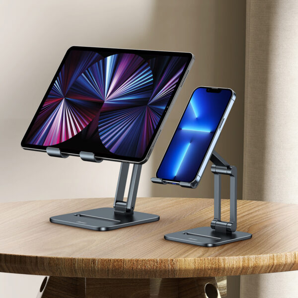 BASEUS Desktop Biaxial Foldable Metal Stand Aluminum Alloy For Mobile Tablet LUSZ000013 - Image 3
