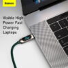 BASEUS Display Fast Charging Data Cable Type C to Type C 100W 2m Green CATSK C06 8