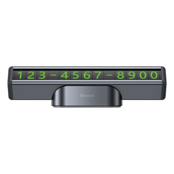 BASEUS Square Bar Temporary Parking Number Plate Phone Number Holder with Base Black CNFT000001 - Image 5