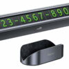 BASEUS Square Bar Temporary Parking Number Plate Phone Number Holder with Base Black CNFT000001 14