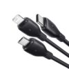 BASEUS Ultra Fast 3 in 1 Fast Charging Cable USB to Micro USB Lightning USB C 3.5A 1.3m Black P10376303121 00 6 1