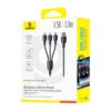 BASEUS Ultra Fast 3 in 1 Fast Charging Cable USB to Micro USB Lightning USB C 3.5A 1.3m Black P10376303121 00 9