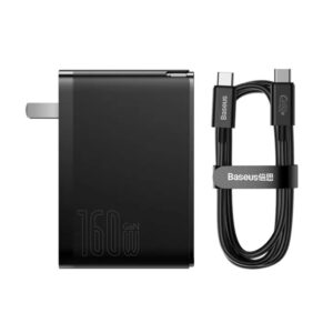 Baseus 160W GaN Charger  GaN5 Pro Digital  2C+U CN Black Type-C to Type-C 240W48V 5A 1m  Black   CCGP080001