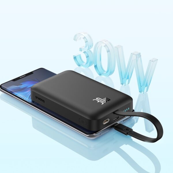 [Premium] Baseus Power Bank 30W 10000mAh Magnetic Wireless Power Bank With Built-in Type-C Cable  -P1002210B113-00 - Image 4