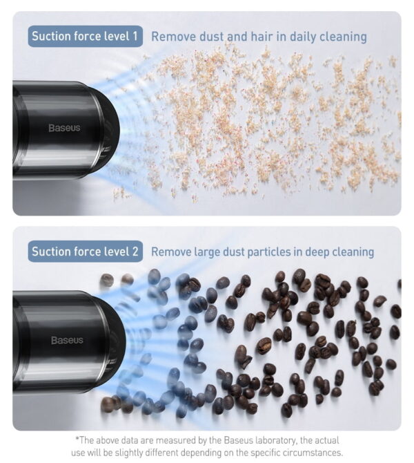 Baseus CRXCQA3-0AA3 Vacuum Cleaner Portable Handheld 15000Pa 135W  Strong Suction Car Handy Vacuum Cleaner - Image 2