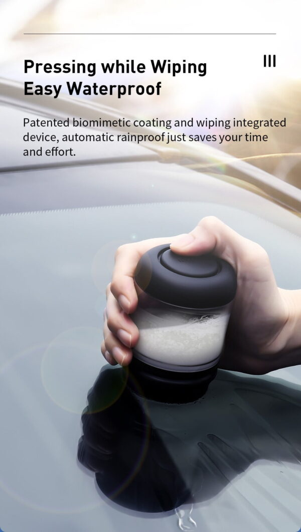 Baseus ACFYJ-A01 Nice view glass rain-proofing agent For Car Window Glass With 100ml Hydrophobic  Black - Image 9