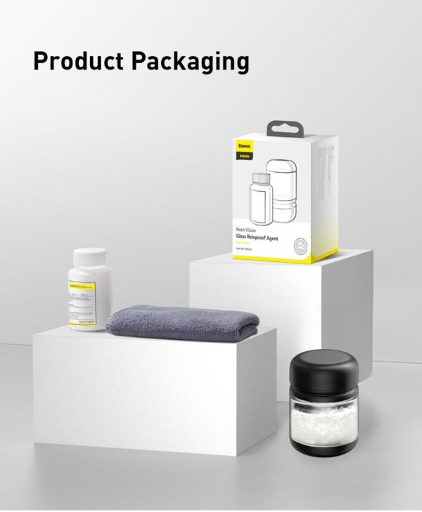Baseus ACFYJ-A01 Nice view glass rain-proofing agent For Car Window Glass With 100ml Hydrophobic  Black - Image 8