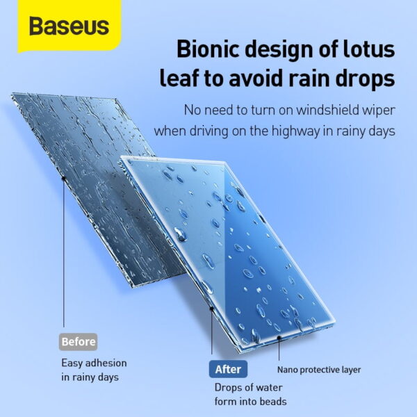 Baseus ACFYJ-A01 Nice view glass rain-proofing agent For Car Window Glass With 100ml Hydrophobic  Black - Image 2