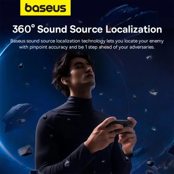 Baseus Gaming TWS AeQur G10 ANC 4mic True Wireless Earphones Cluster Black A00055400111-00 - Image 5