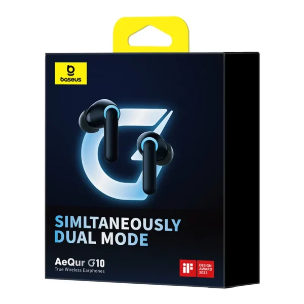 Baseus Gaming TWS AeQur G10 ANC 4mic True Wireless Earphones Cluster Black A00055400111-00 - Image 2