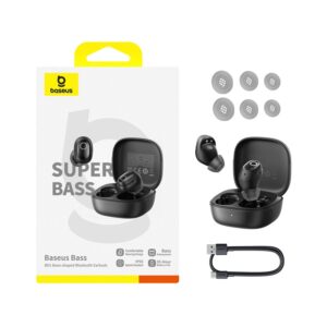 Baseus TWS Bass BD1  True Wireless Earbuds 8hour Long Music Time Cosmic Black A00084601123-Z1