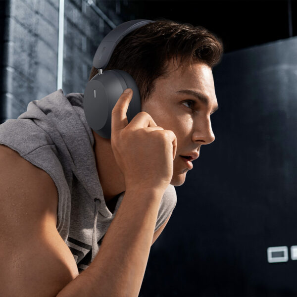 Baseus  Bass 35 Max Wireless Headphones 50Hrs Long Battery Life  Twilight Grey - Image 4