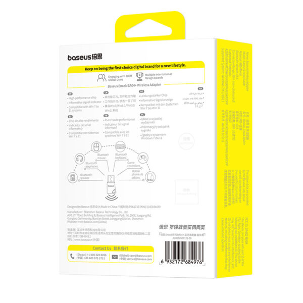 Baseus Bluetooth Receiver Encok BA04+ 5.4 Version 20M Long Distance Connection A10082600121-00 - Image 4
